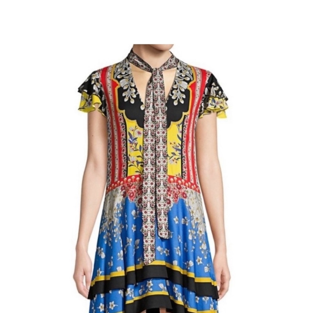 Alice+Olivia Moore Place Daffodil Mix Print Dress.